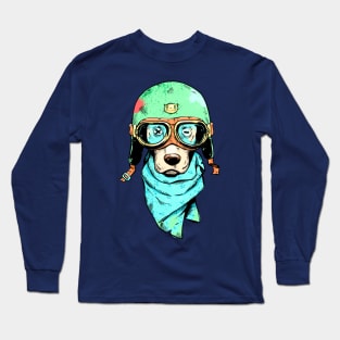 biker dog Long Sleeve T-Shirt